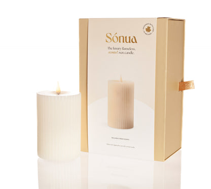 Ridged Pillar Candle 158mm Gift set